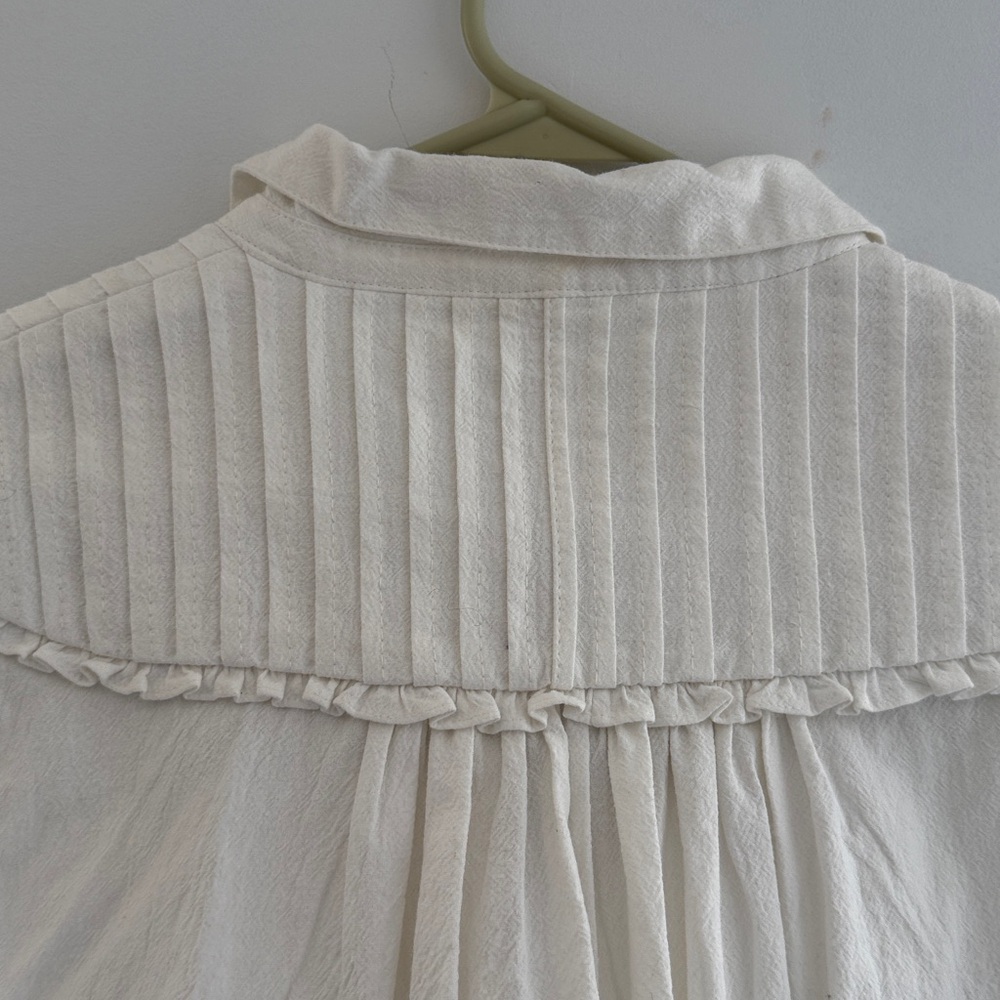 Free People Off White Button Down Dress. XS, NWT baby doll styling. - Picture 11 of 12